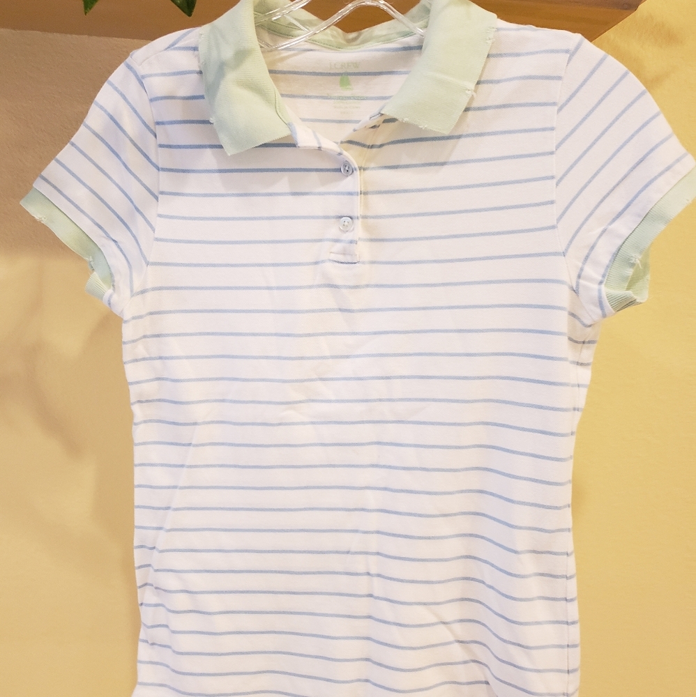 j.crew • vintage pique striped polo shirt